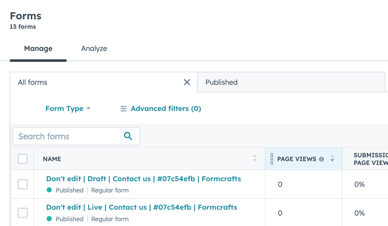 Copy of Formcrafts form in HubSpot