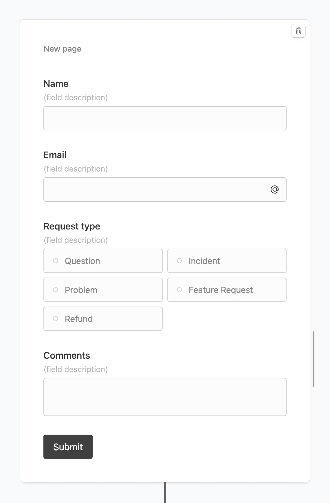 Simple Freshdesk support ticket form