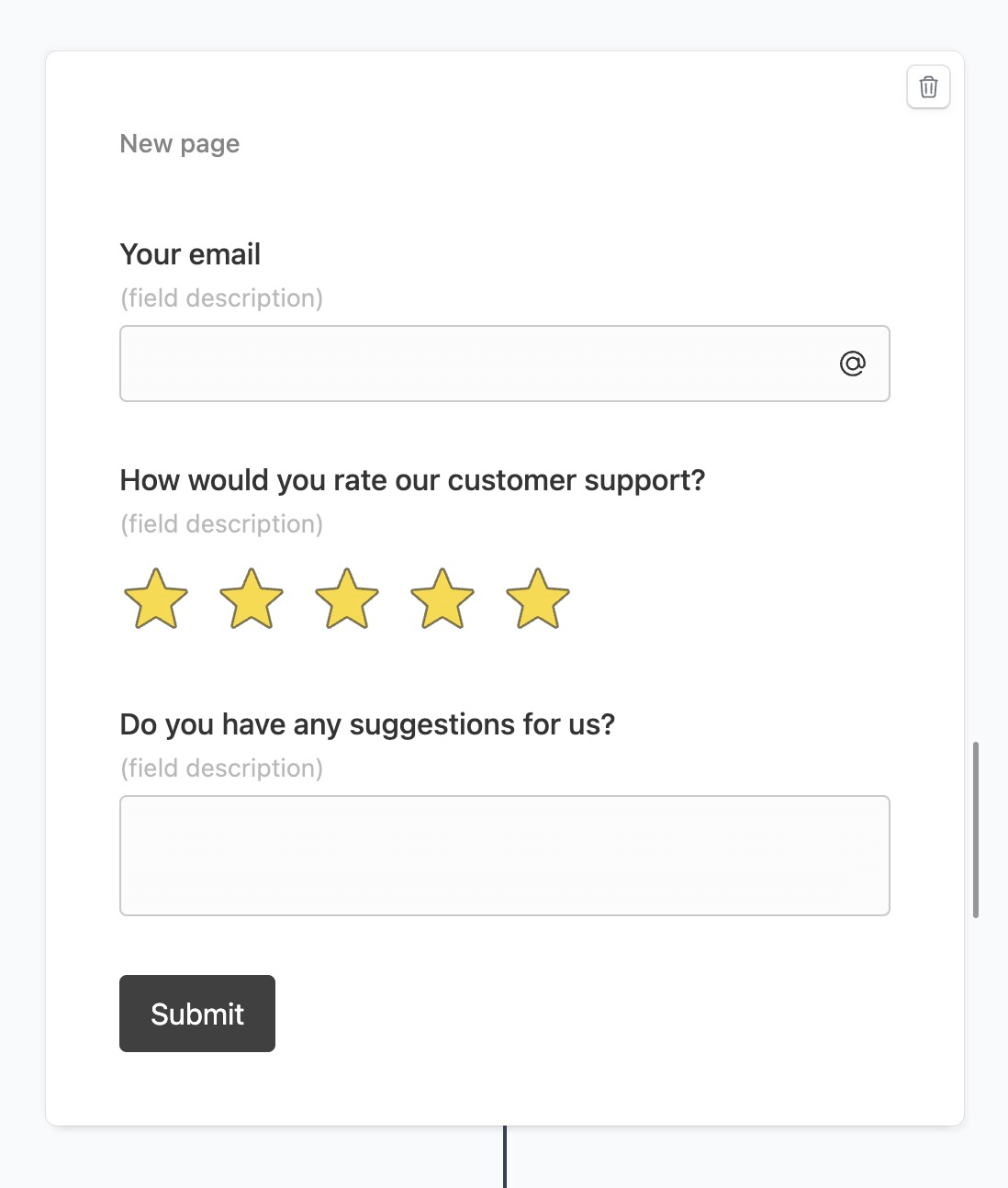 Simple HubSpot customer survey