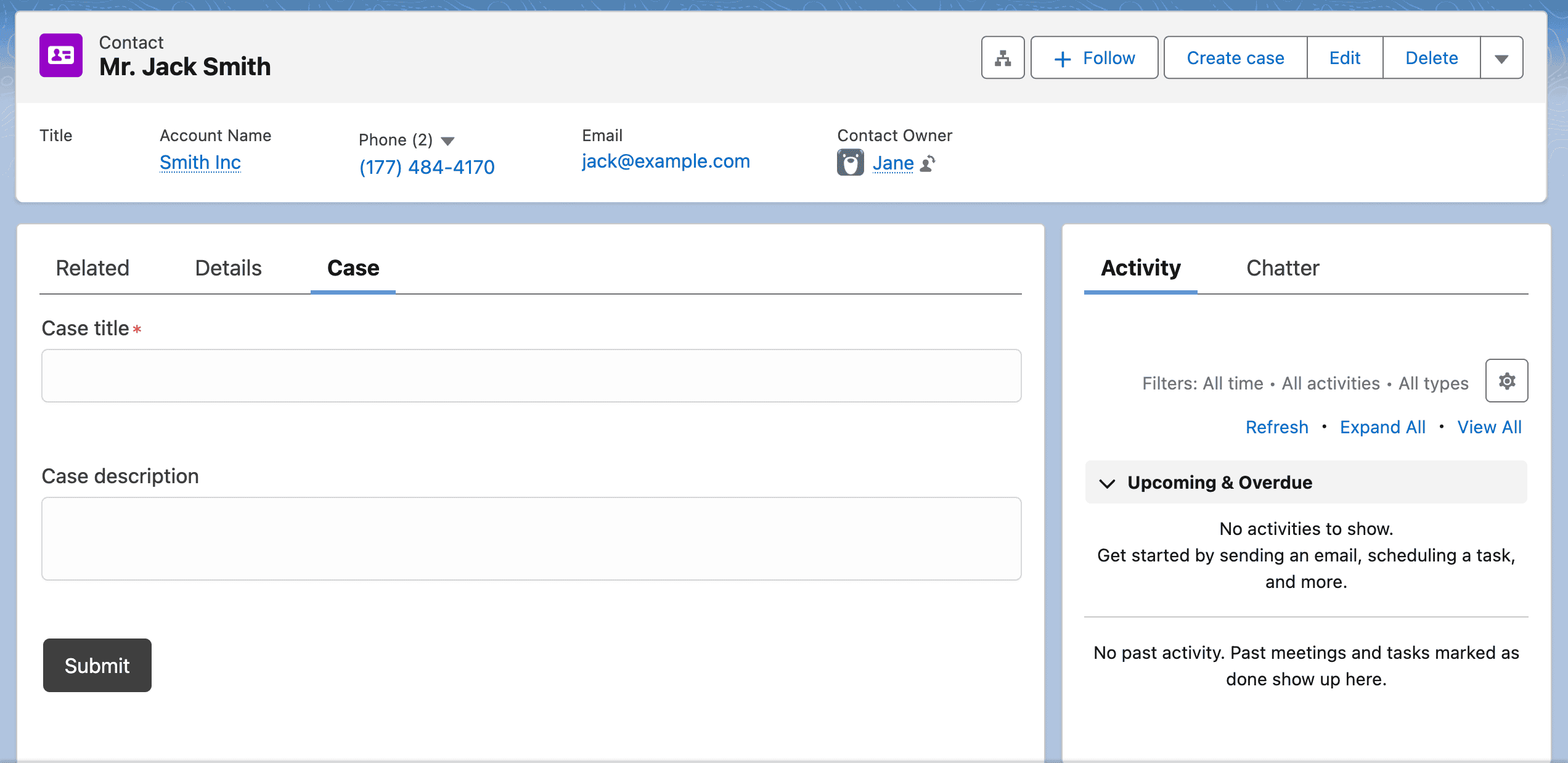 Embedding a Lightning Web Component on the Contact record page