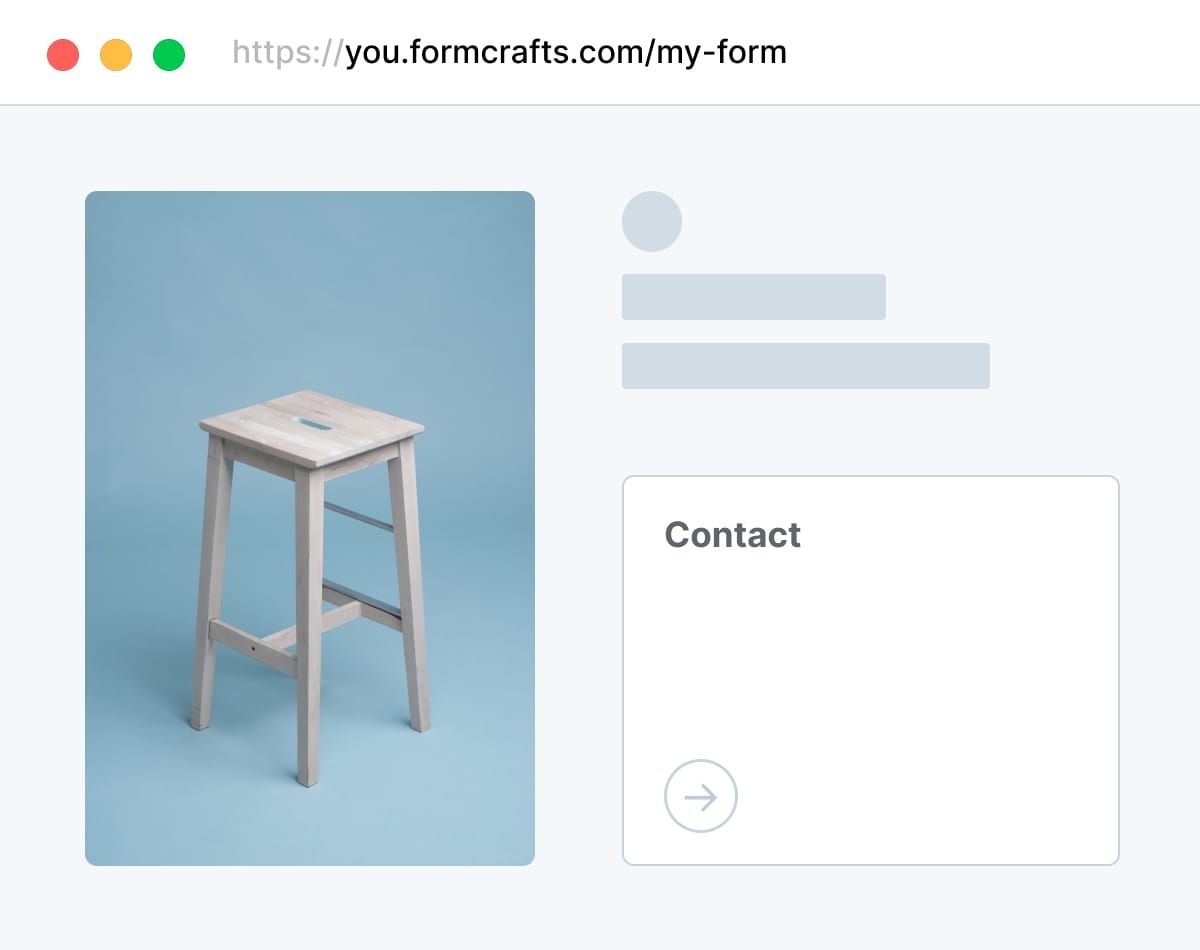 Embed your form inline on a page
