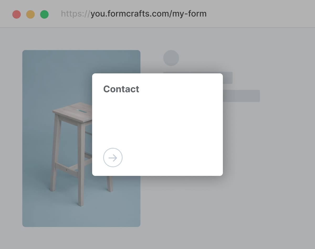 Embed your form as a popup on a page