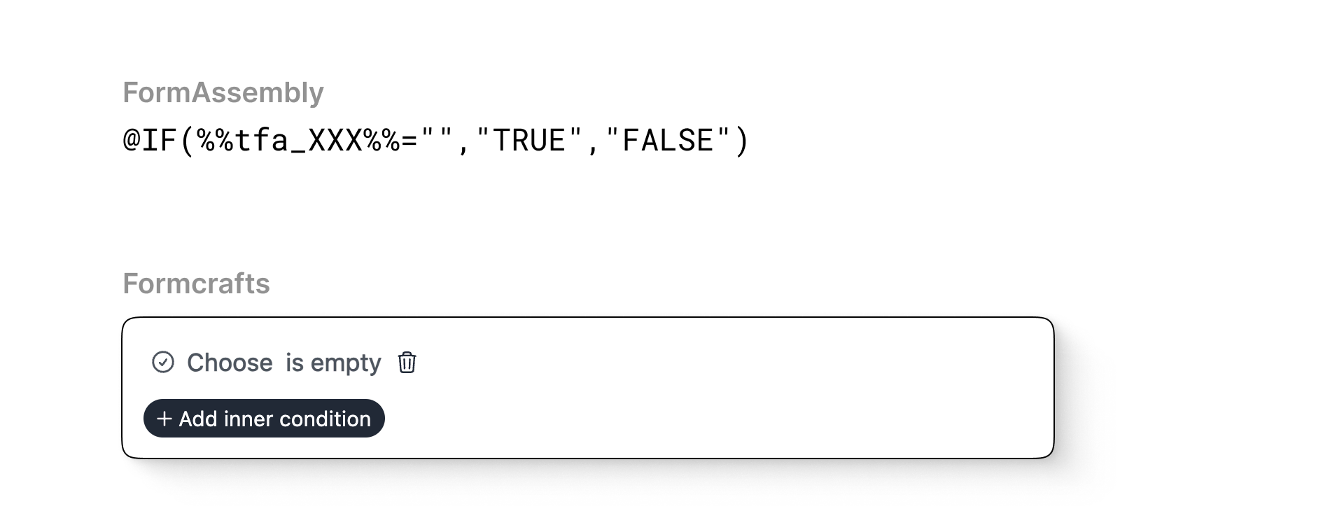 FormAssembly formula vs no-code editor in Formcrafts