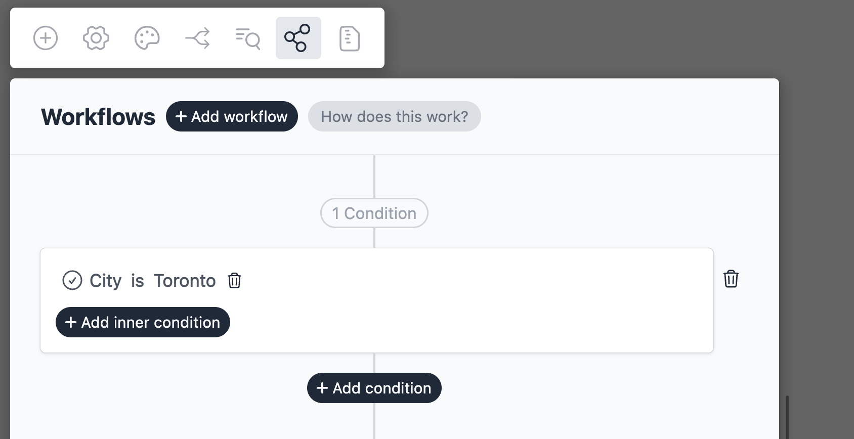Workflow with a condition