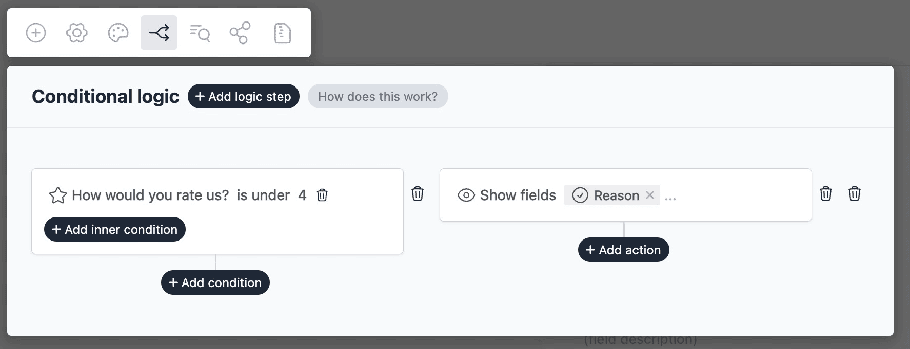 Conditional logic to show Reason field