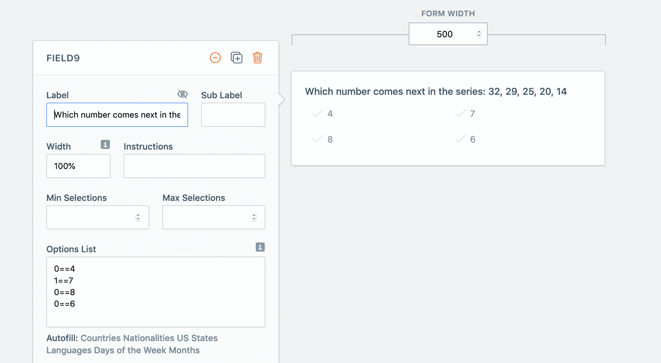 math quiz first field