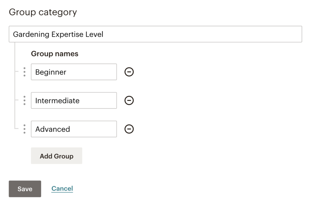 Groups in Mailchimp