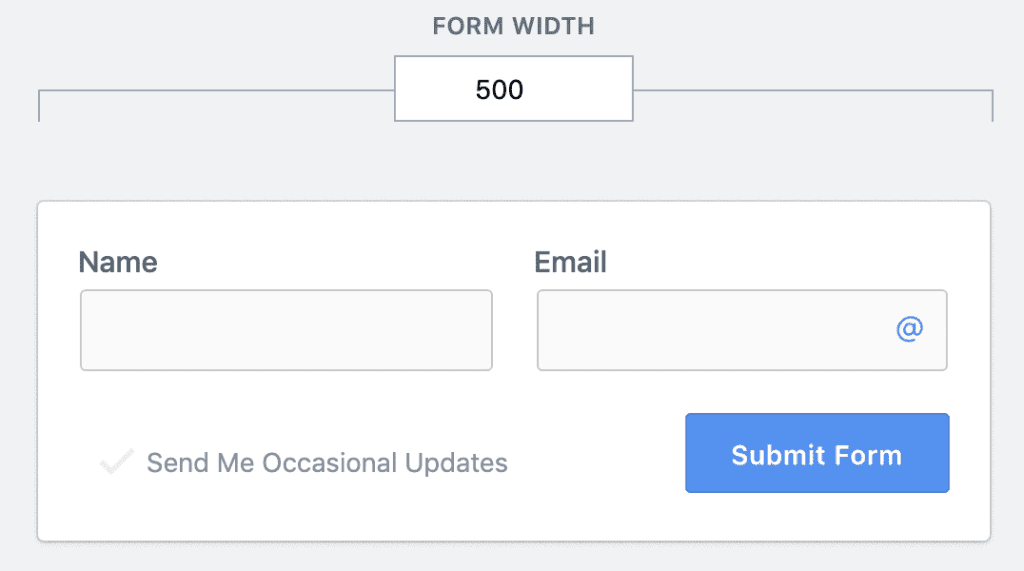 MailChimp signup form
