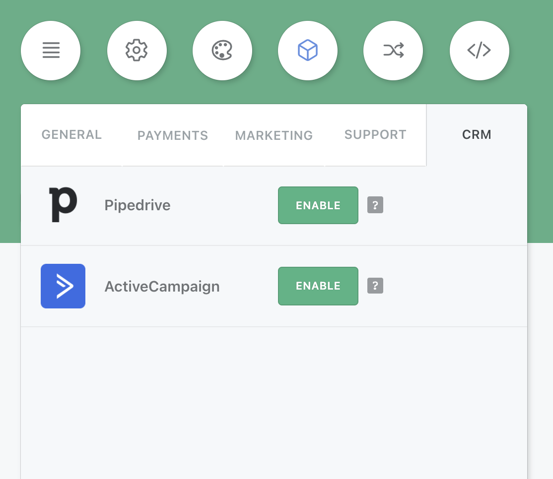 Enable Pipedrive add-on on the form