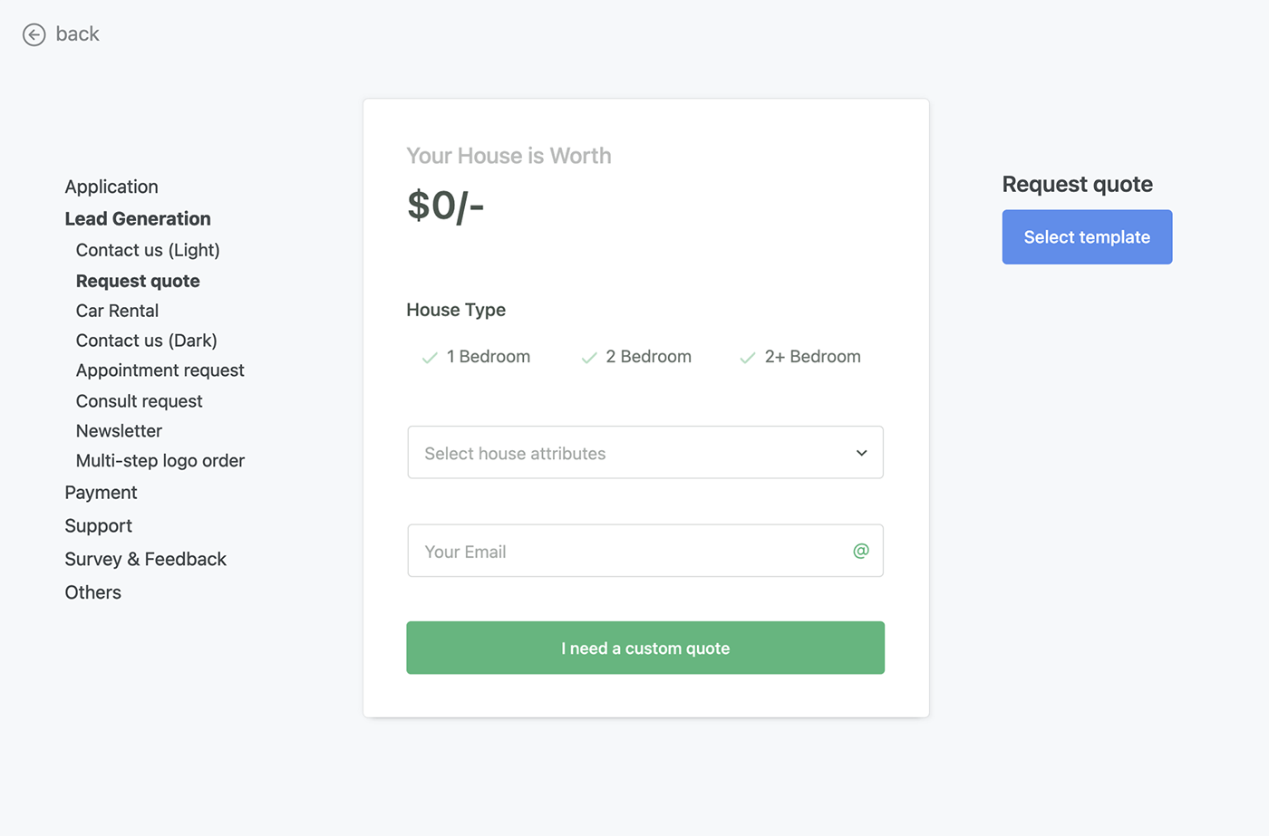 Pipedrive quotation form template