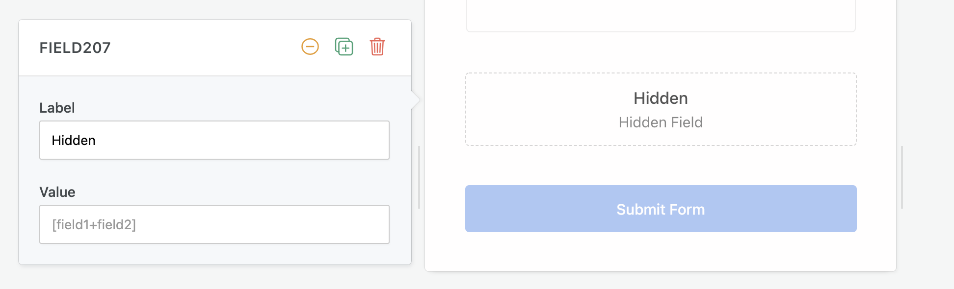 Adding a hidden field on your form