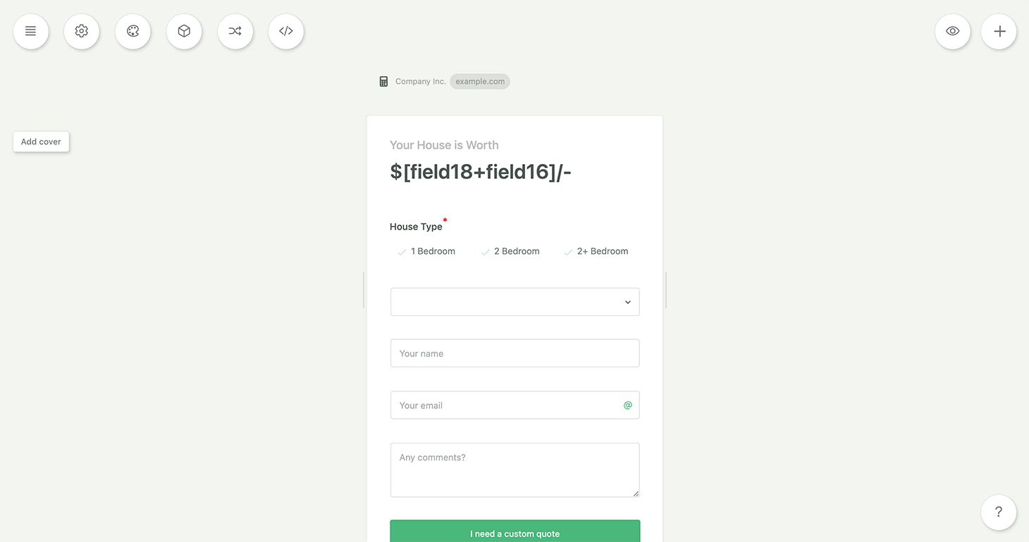 Pipedrive form edit screen