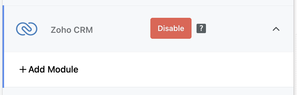 Zoho CRM forms add module