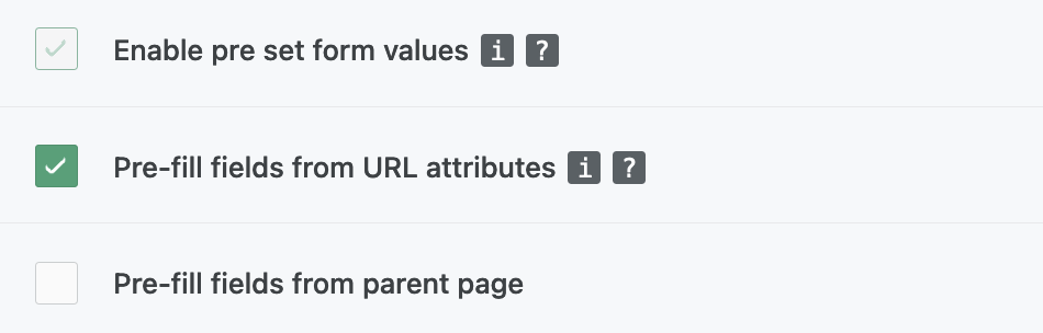 Pre-fill fields from URL attributes