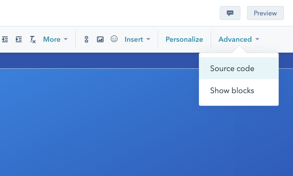 HubSpot Rich Text block - edit source code