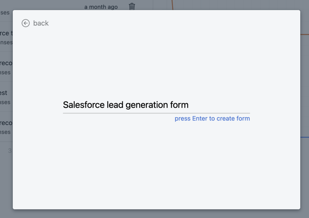 Create a new Salesforce lead generation form in FormCrafts