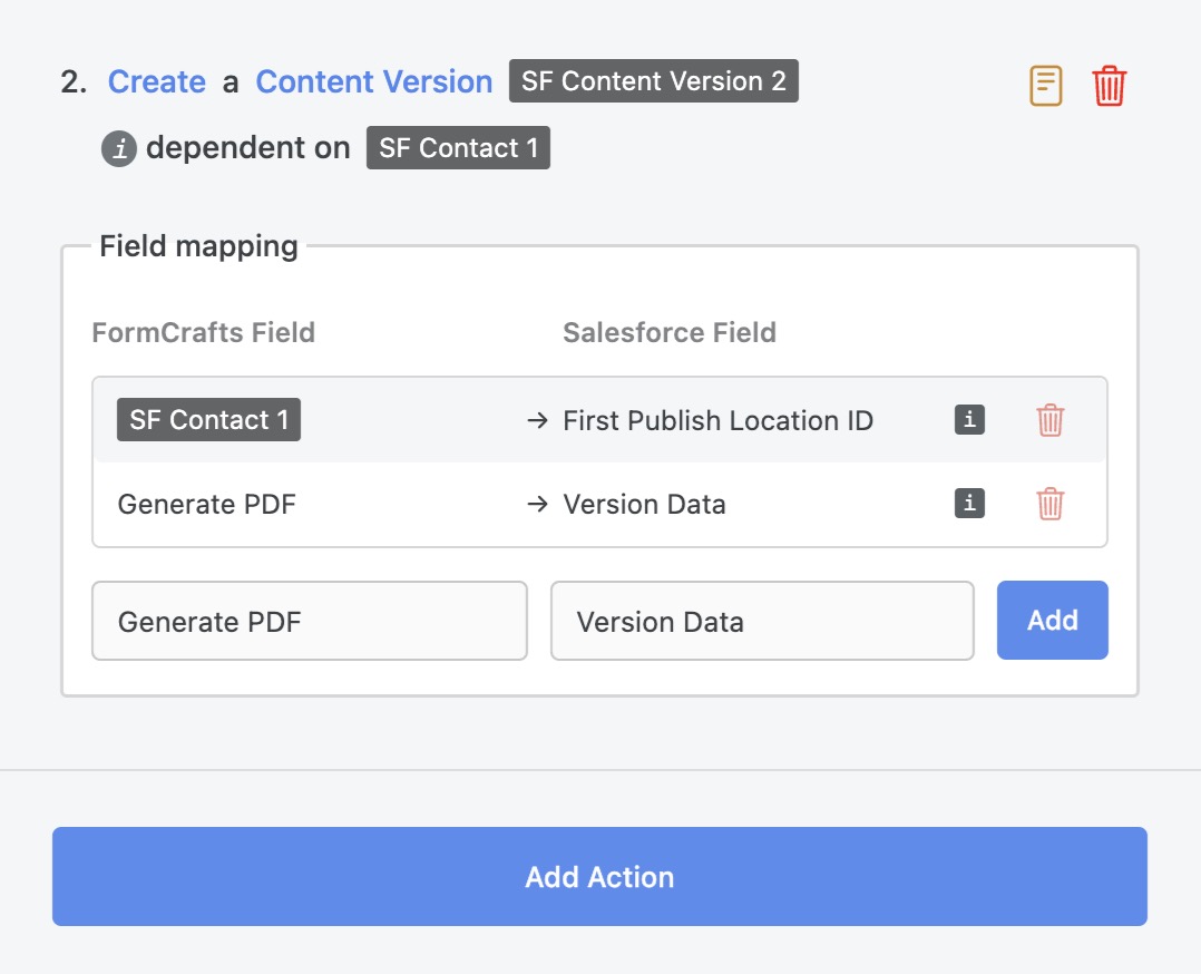 Salesforce PDF creation field mapping