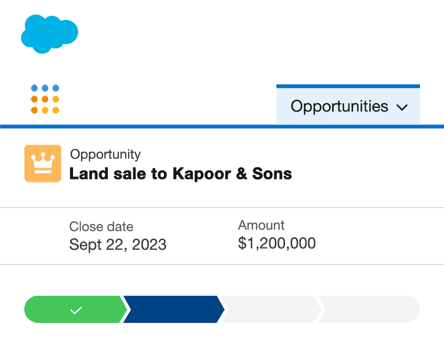 Salesforce opportunity record using form math calculations