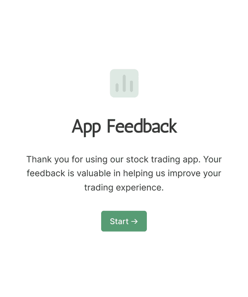 Thumbnail of a app feedback form form template