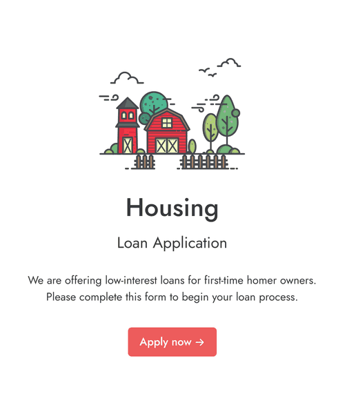 Thumbnail of a housing loan application form form template