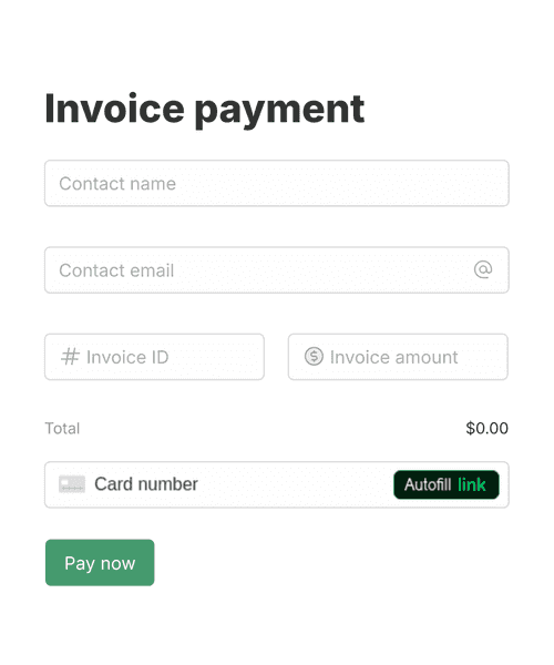 Thumbnail of a invoice payment form form template