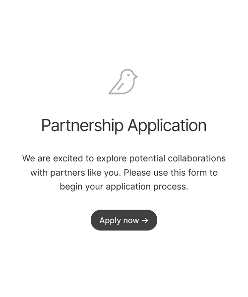 Thumbnail of a partnership application form form template