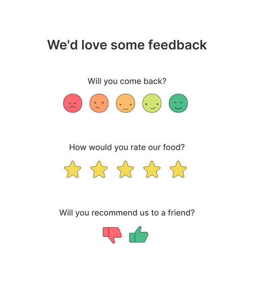 Thumbnail of a short customer satisfaction survey form template