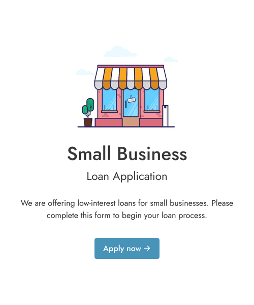 Thumbnail of a business loan application form form template