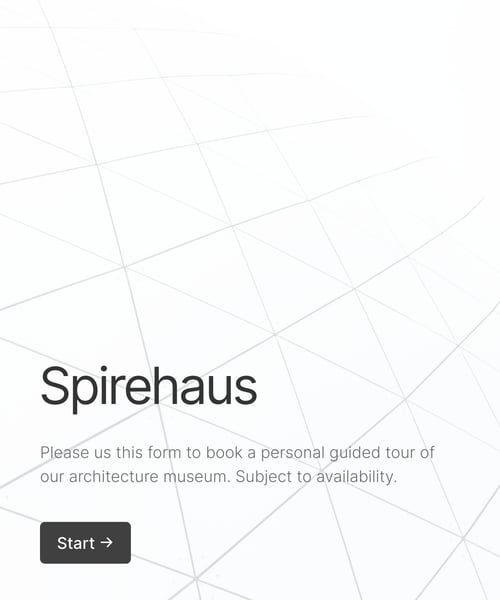 Thumbnail of a tour booking form form template