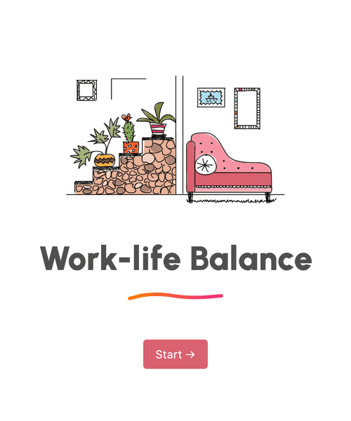 Thumbnail of a work-life balance survey form template